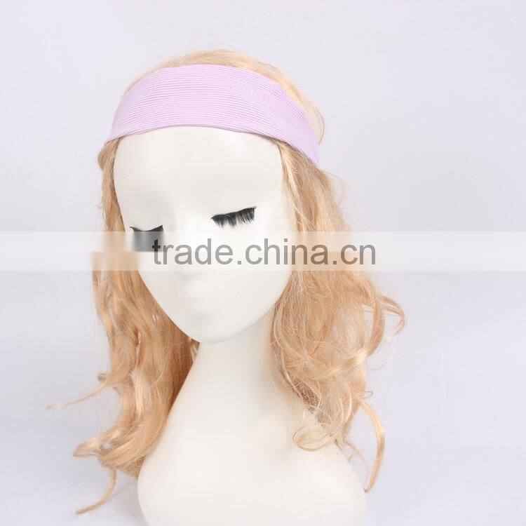 turban women sport elastic head band yoga stripe hair band for relax or shower