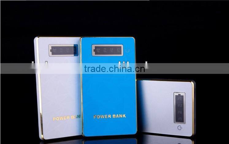 2014 portable popular ultra thin digital LCD display power bank 6000mAh