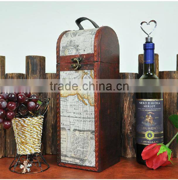 wooden wine carrier case