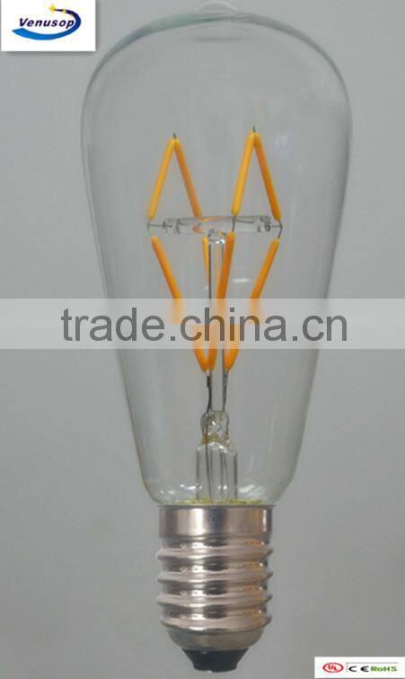 tubular T32 128mm LED filament bulb 2w 4W 6w E27 E26 B22 UK US