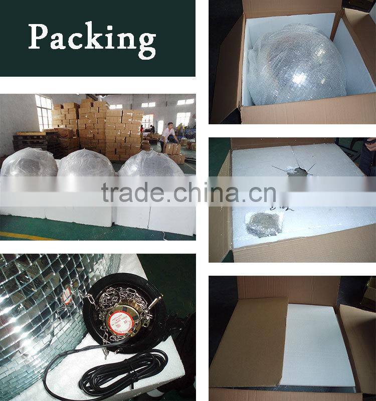 DJ culb decorative Really Glass disco mirror ball with metal motor in good quality for indoor use