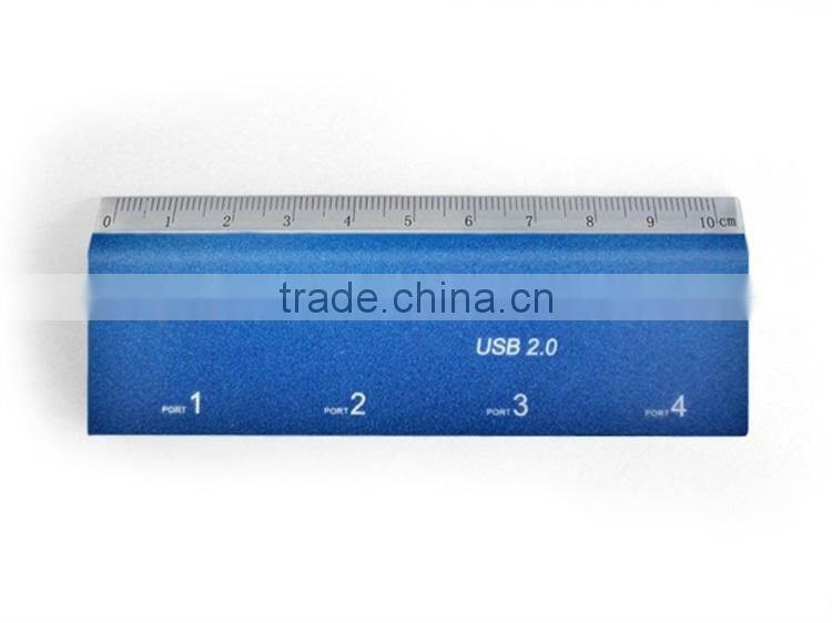 Scale ruler style 4 port usb 2.0 hub
