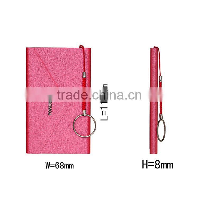Promotional new wallet slim power bank 6000mah with ce