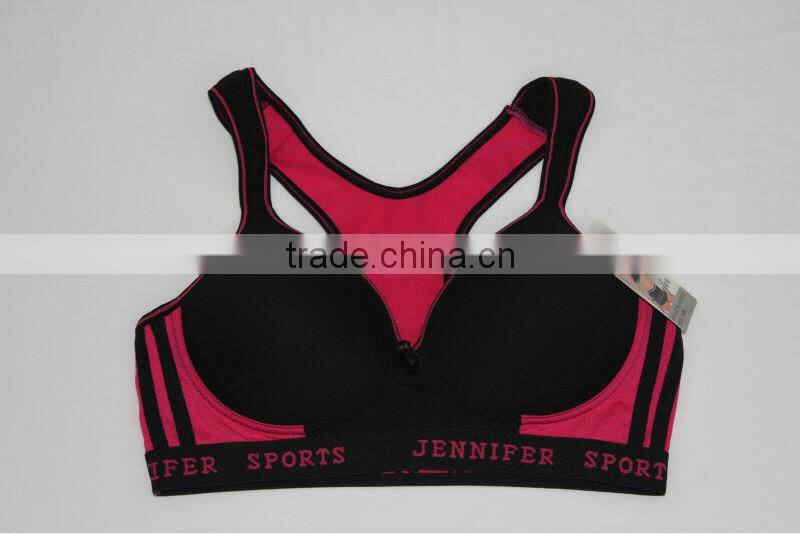 Contrast Color High Quality Ladies Sports Bra