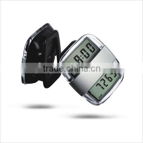 2015 new technology and new product style Eco-friendly ABS color Buttonless P3D pedometer with LED backlight