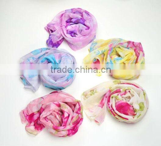 Fashion ladies long chiffon scarf