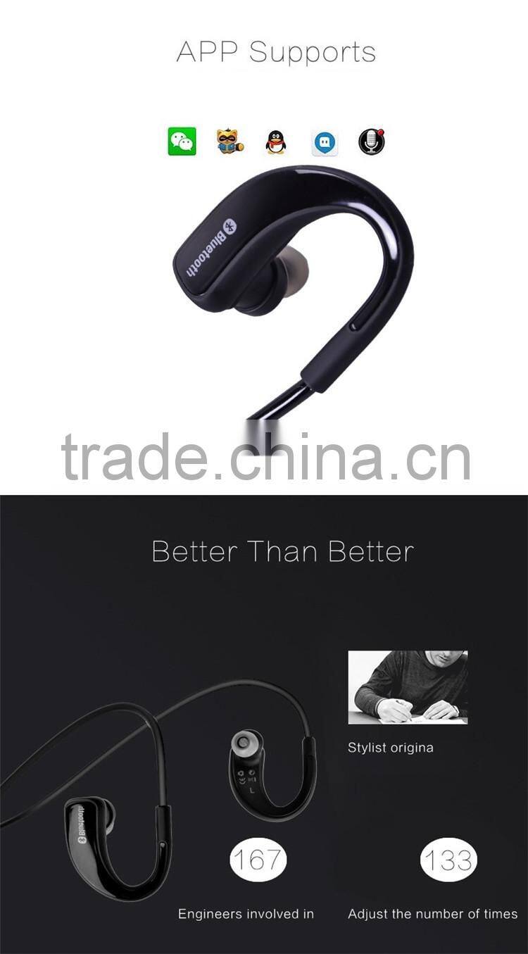 SM808 Bluetooth V4.0 Earphone HIFI In Ear Earbud Headphones Wireless Sports Stereo Bluetooth Headset High Definition Sweatproof