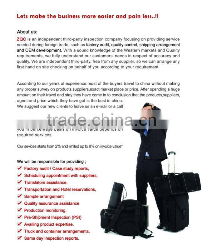 Independent third-party agent service In-process production monitor Pre-shipment inspection