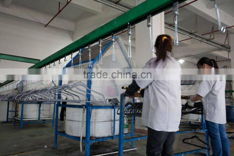 thin velvet plastic hanger with logo