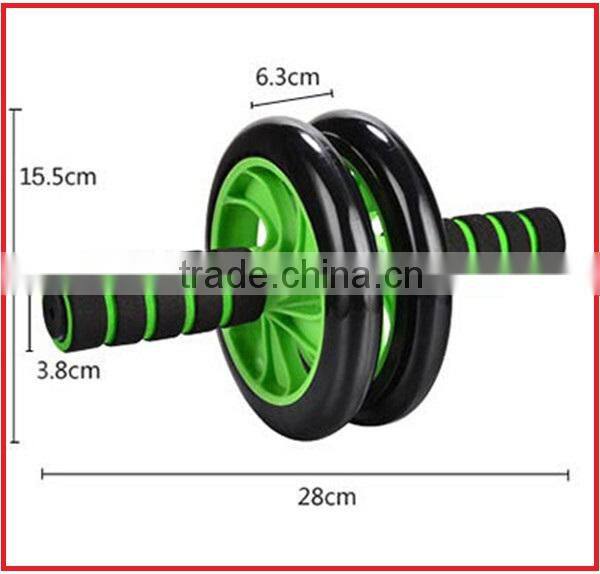 dual wheel exercise foam handle ab roller for wholesale