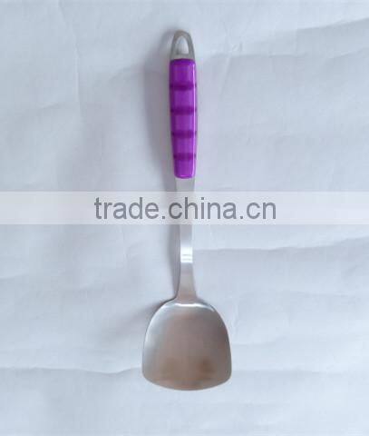 Lastest 4-PC stainless steel cooking tools with colorful plastic handle