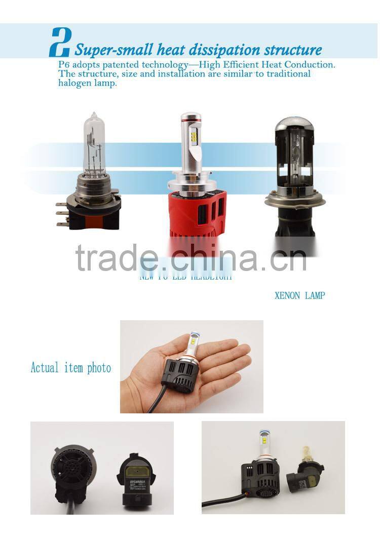 Led Headlight H13 9004 9007 H15 H4 led Plug & Play 50W 4500LM G6 LED HI/LO Beam