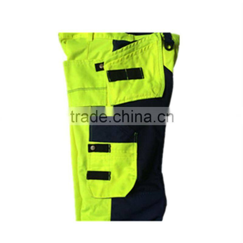 Fluorescent Reflective Working Pants with Multi-pockets Made in China