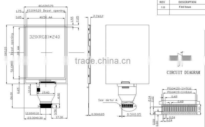 2.7inch TFT LCD color monitor for digital video camera with pretty competitive price