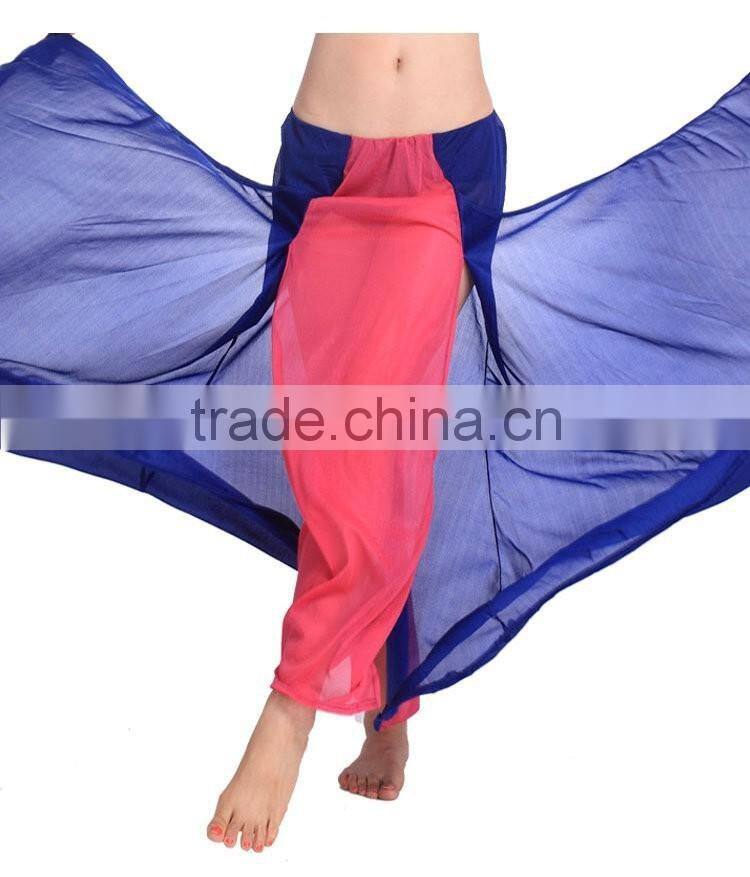 2016 Cheap Chiffon Long Colorful Sexy Belly Dance Skirts for Women Belly Dancing Costume Skirt on Sale