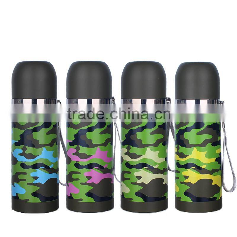 promoting/wholesale high-quality camouflage color designed double vacuum travel mug