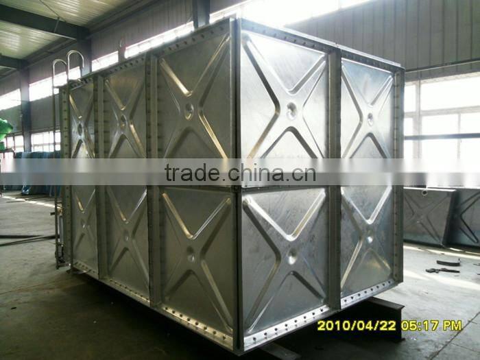 Hot sale pressed galvanized steel water tank/Q235 carton steel water tank