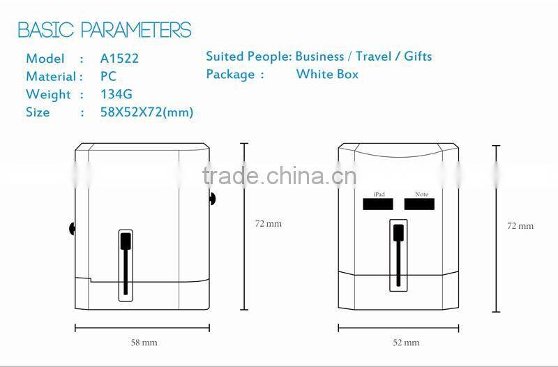 Oil surface multipurpose electrical european travel adapter