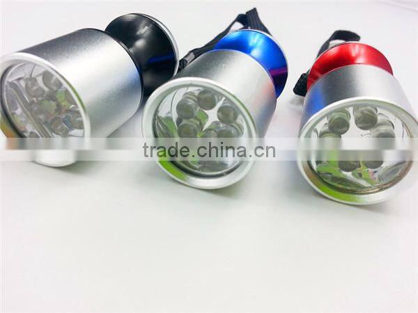 GS-8016S Aluminum stamp shaped 6 led pocket torches pass CE and ROHS