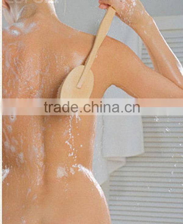 Natural Boar's Bristle Wooden Handle Bath Shower Body brush