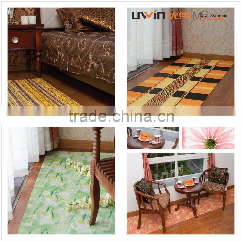 PVC Printed Bathroom shower rugs Non-Slip bath mat