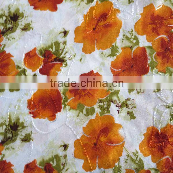 100% Rayon Fabric, Flower Printed Rayon Fabric for Apparel