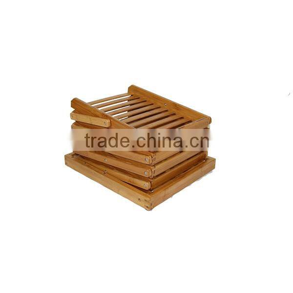 fancy bamboo resting room furniture,5tiers folding magazine display rack