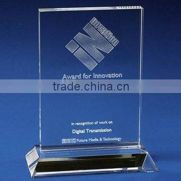 Crystal plaques awards for 3d laser engraving
