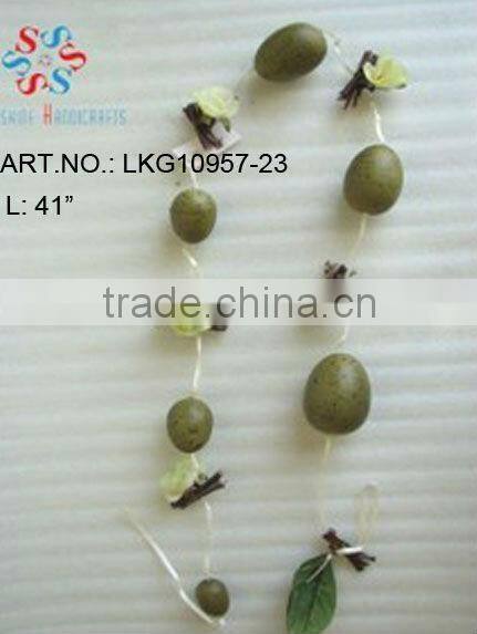 2014 Hot Sale Artificial Polyster Flower& Egg Garland For Christmas And Home Decoration