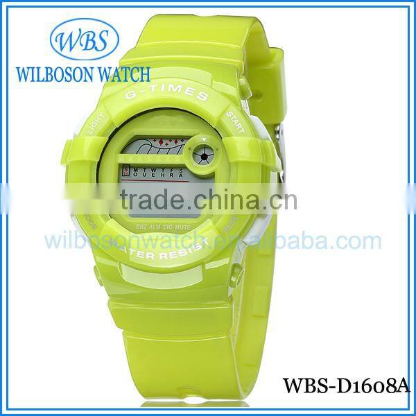 Fashion bright color silicone digital watch for kids