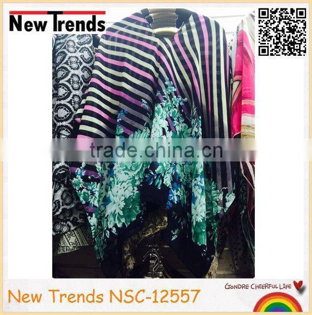 Zebra printing shawl kimono