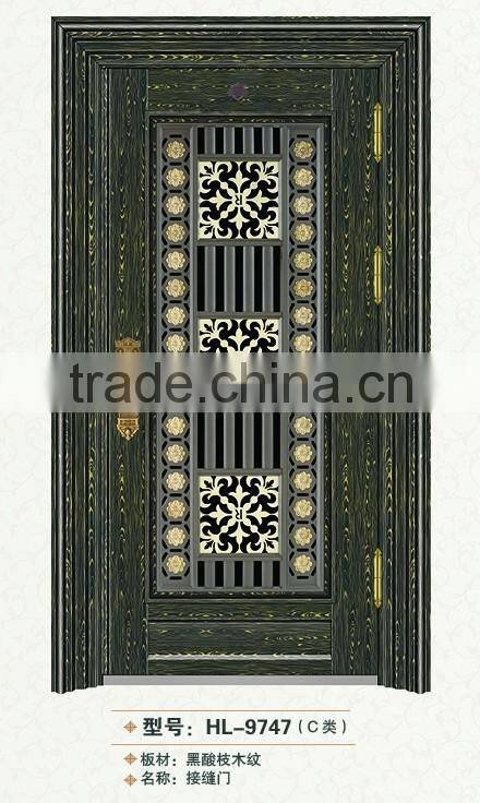 Stainless steel security front door/entry door seam door