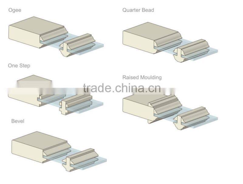 Exterior Solid Wood with Double Pane Tempered Glass Entrance Door Type French Door