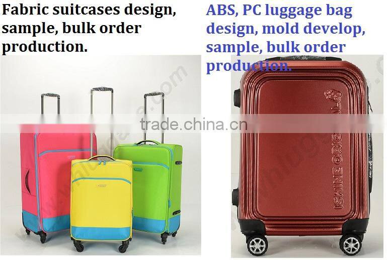 ABS+PC material bright yellow trip luggage, PC luggage