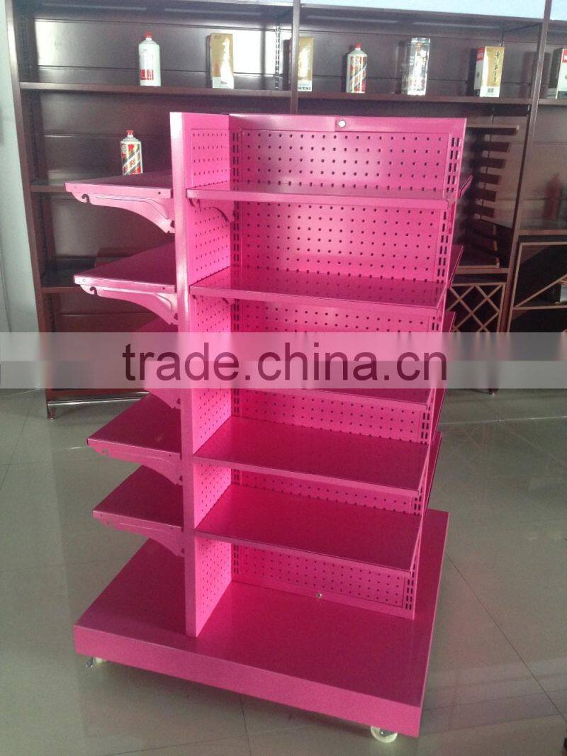 MJYI supermarket shelf gondola cosmetic shelf four directional supermarket shelf