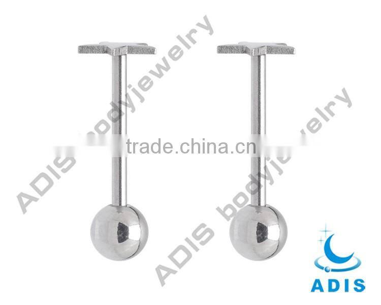 2013 Fashion Stainless Steel Tongue Barbell Logo Fake Tongue Piercing