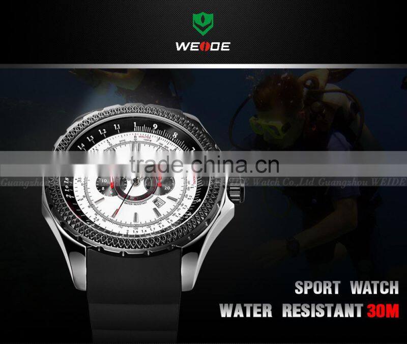 2015 WEIDE Japan Quartz Luxury Military Analog 12 Month Guarantee Complete Calendar Watch