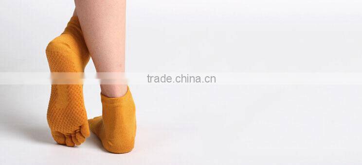 Sexy Hot Teen Girl Custom Made Socks Gray Anti Slip Yoga Pilates Toe Socks