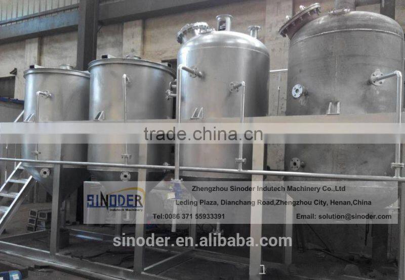 hot sales in Africa! 3T/D edible oil refining machine crude oil refinery for sale mini oil refinery