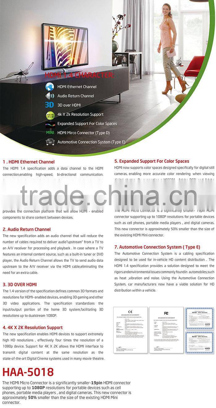 China supplier hdmi cable coaxial cable to hdmi adapter