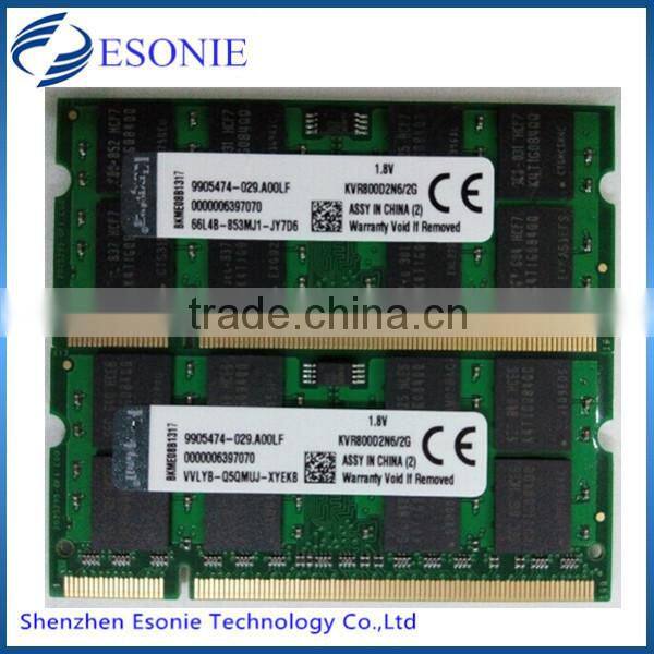 Alibaba china original chips ram memory ddr2 2gb 800mhz module