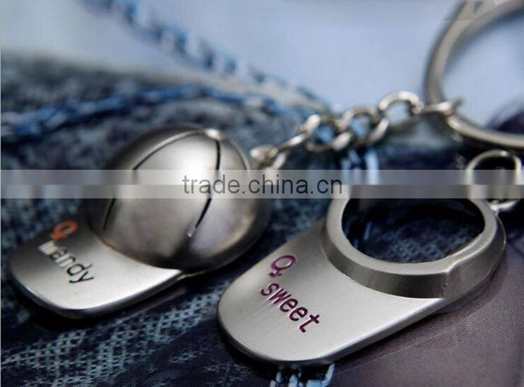 >>>Hot selling silver plated love sweet couples hats keychain for boyfriend girlfriend gift /