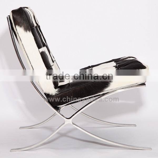 Cowhide Barcelona Chair for living room