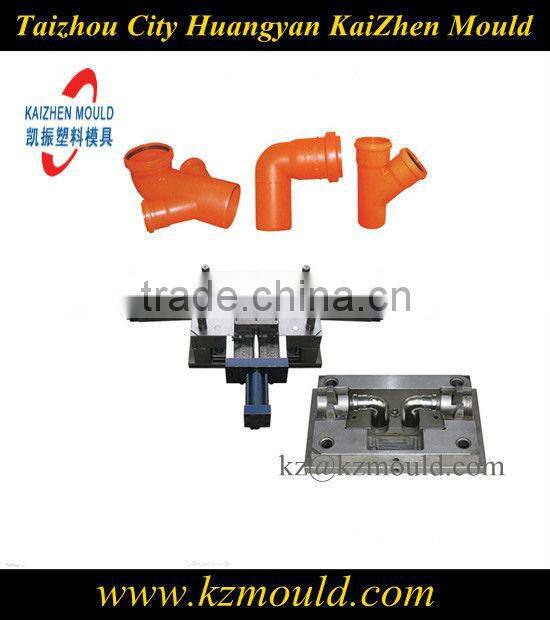 Plastic injection skew tee pipe fitting mould