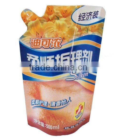 500ml bath foam stand up pouch with spout shape