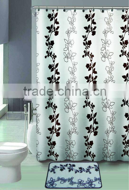 flower printing cotton bath mat