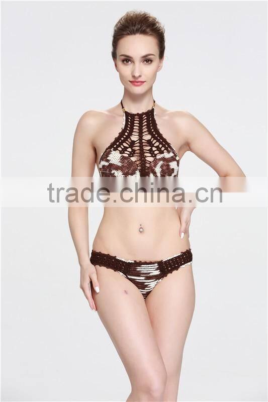 One piece crochet swimwear