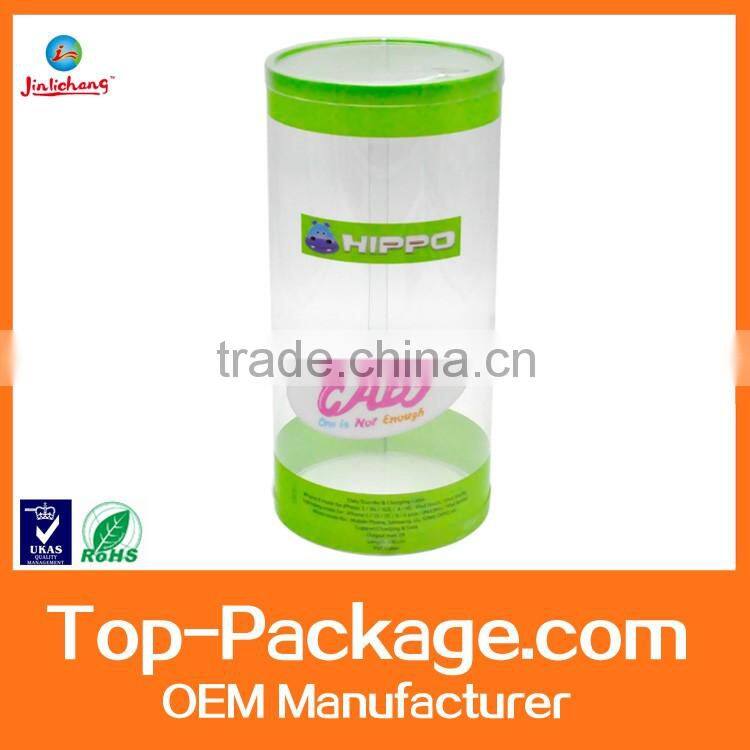 custom made printing clear plastic cylinder packaging
