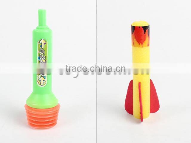 Outdoor pop-up air pump foam stomp flying rocket toy for children