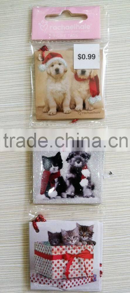 Christmas Decor card celebration glitter sticker card